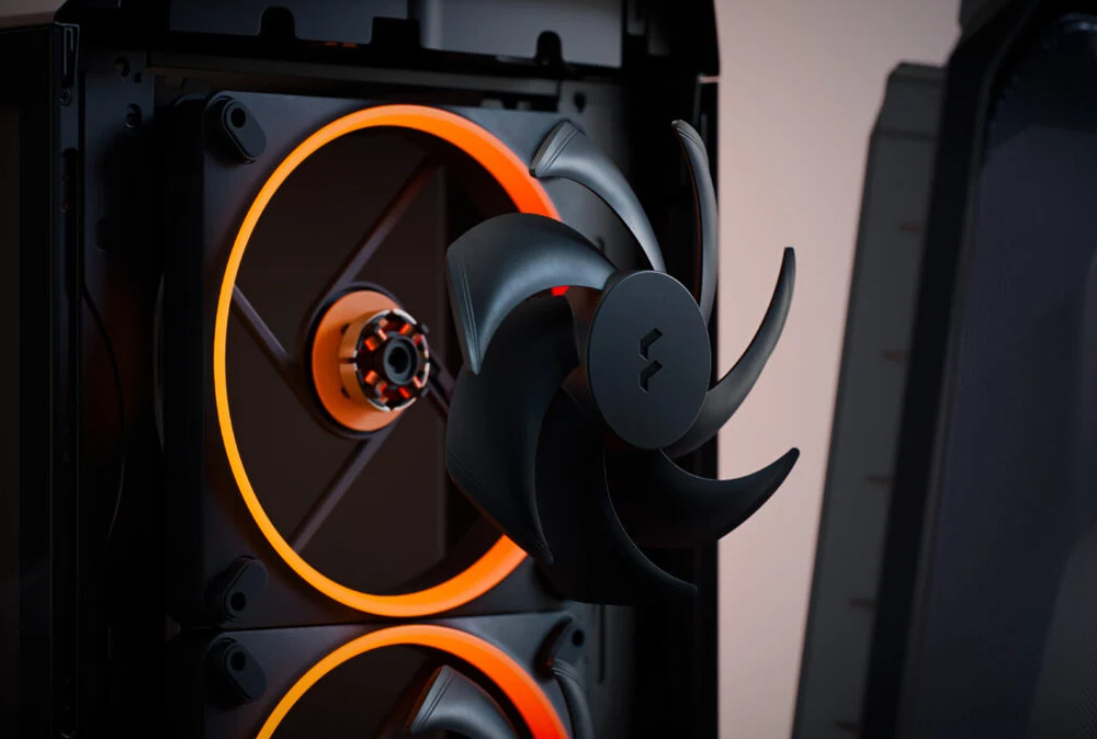 Case FRACTAL DESIGN Meshify 3 XL Ambience Pro RGB černá Skříň FRACTAL DESIGN Meshify 3 XL Ambience Pro RGB sází na výkonné ventilátory