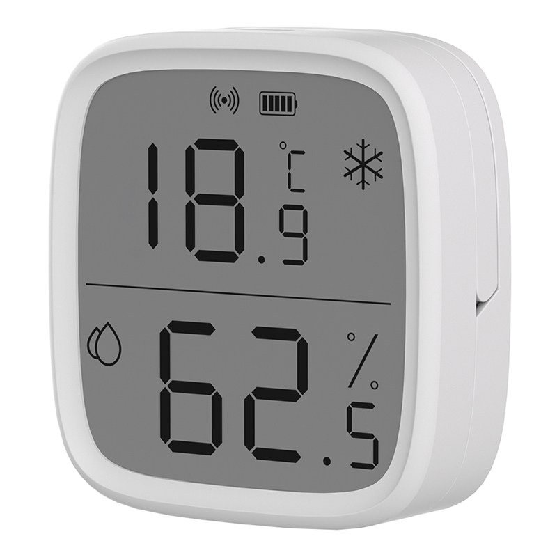Senzor teploty a vlhkosti Sonoff s protokolem ZigBee s LCD displejem, bílá barva