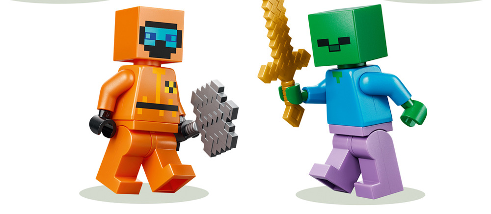 Stavebnice LEGO® Minecraft® 21587 Zombie kobka Funkční mechanismus spustí sesuv kamení, který do hraní přidává další nečekané nebezpečí.