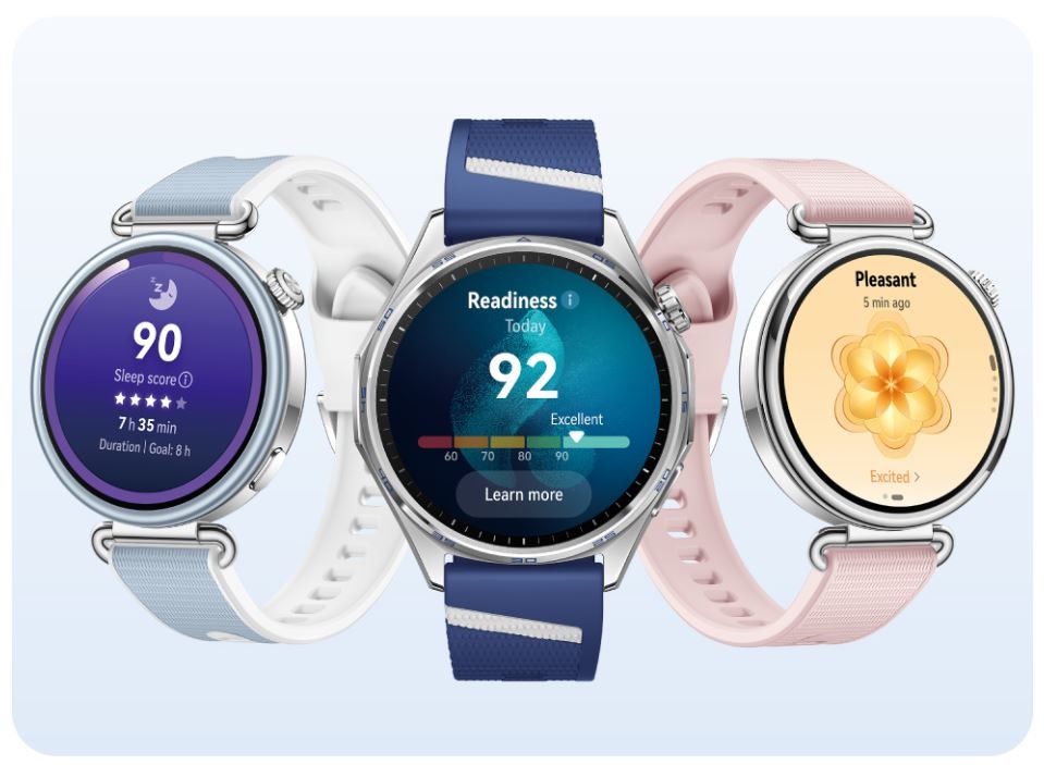 Chytré hodinky Huawei Watch GT 7 46 mm šedé Chytré hodinky Huawei Watch GT 7 v několika barevných variantách se zobrazenými zdravotními údaji