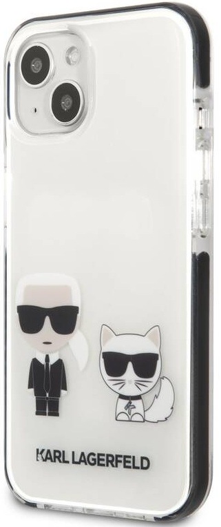 Kryt na mobil Karl Lagerfeld Karl and Choupette na Apple iPhone 13 bílý