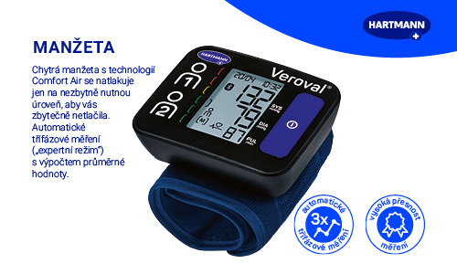 Tlakoměr na zápěstí HARTMANN Veroval BPW26 Veroval Compact Connect BPU26