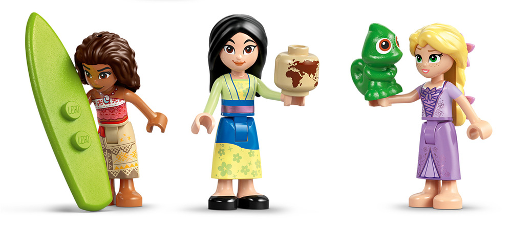 Stavebnice LEGO® │ Disney 43267 Hrad princezen a královští domácí mazlíčci Deset postav, filmové kouzlo a tajemná místa dělají z hradu skvělý dárek pro fanoušky Disney.