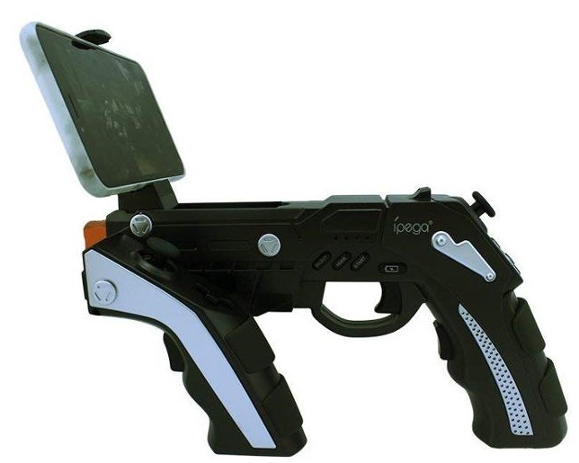 Gamepad iPega Phantom ShoX Blaster Gun, iOS/Android, BT černý