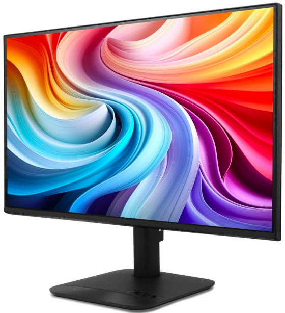 Monitor Acer KA242Y P6 23,8" v levém předním pohledu s tenkými rámečky ZeroFrame Pro