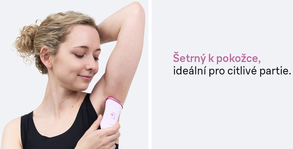 Žena si holicím strojkem Braun Silk·épil LS5100 upravuje chloupky v podpaží