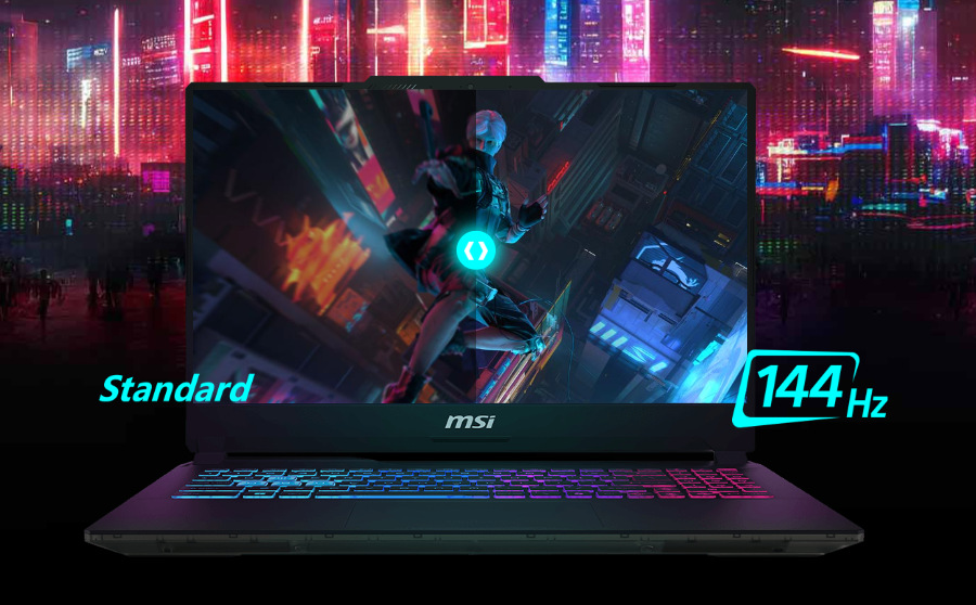 Notebook MSI Cyborg 15 A13VE-2217CZ černý MSI Cyborg 15 A13V nabízí i parádní displej se 144 Hz