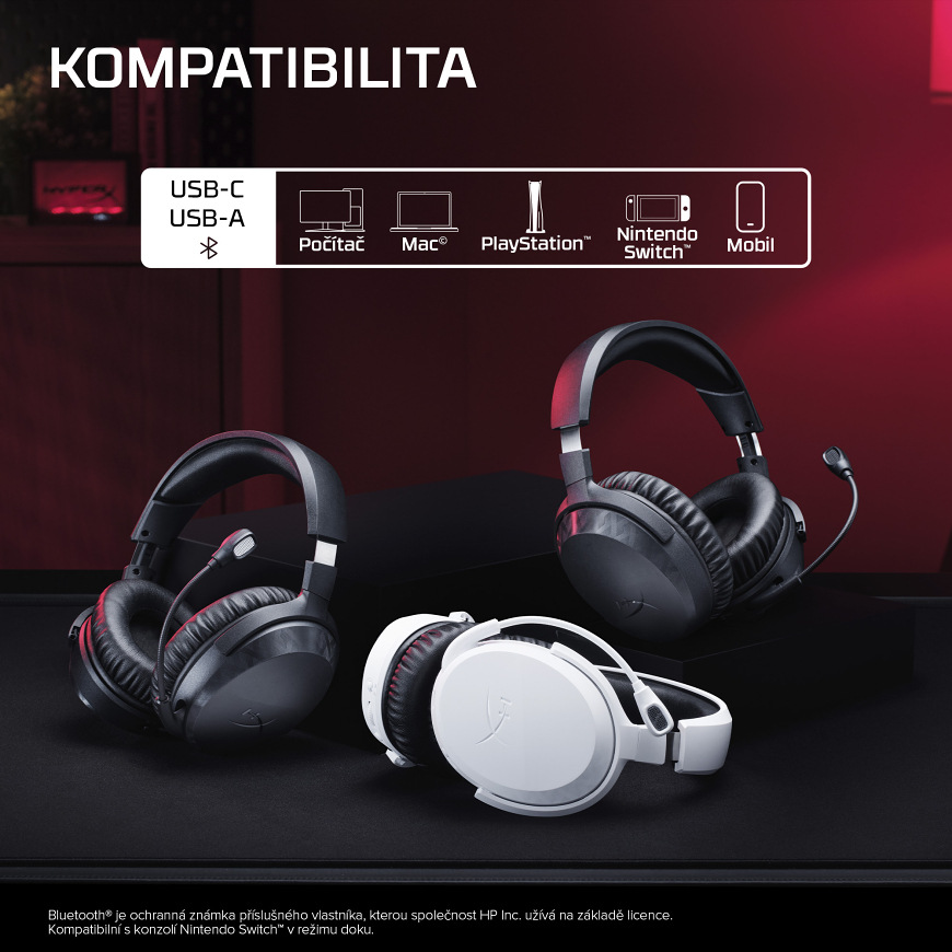 Kabelový headset kompatibilní s PC, PS5, Nintendo Switch, Mac a mobilními zařízeními přes 3,5mm konektor