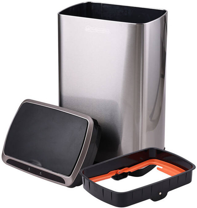 Bezdotykový odpadkový koš Helpmation CUBE WIDE AK5110, 30 l nerez