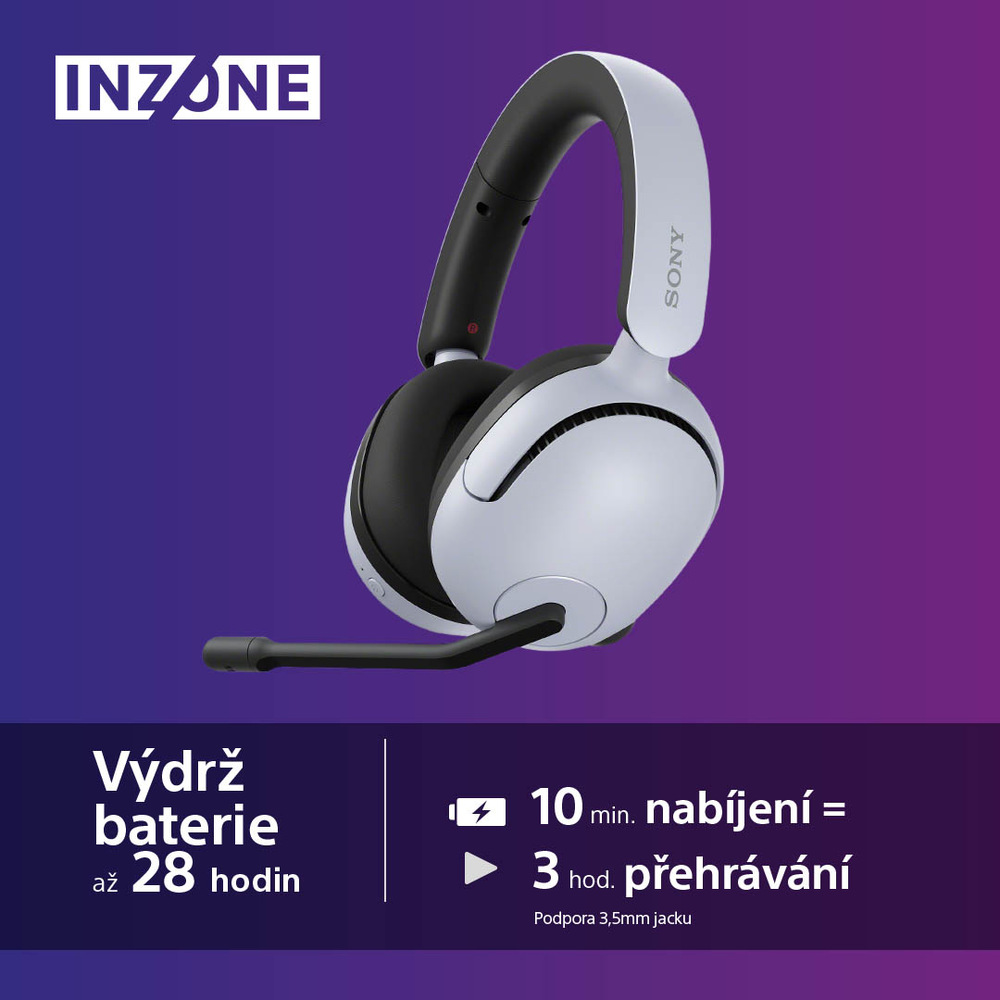 Headset Sony Inzone H5 bílý Sony Inzone H5, bílá