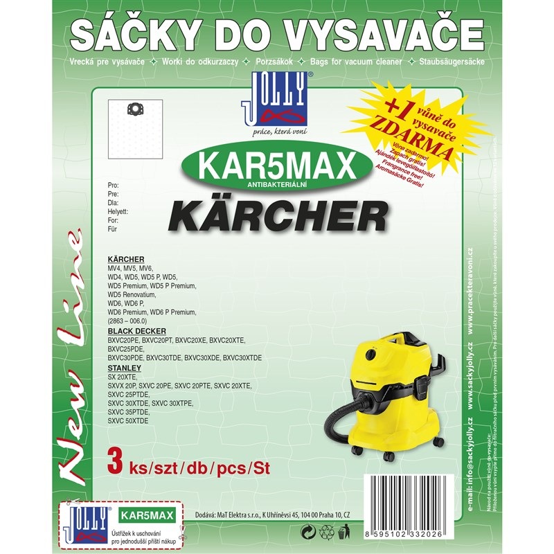 Sáčky do vysavače Jolly MAX KAR 5 (3 ks)