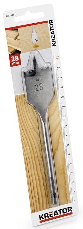 Vrták Kreator KRT010812, do dřeva 28×152 mm