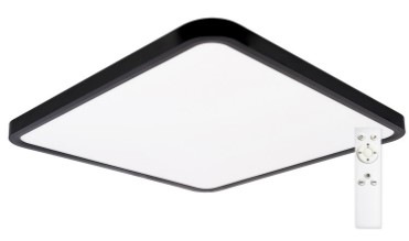 Stropní svítidlo Top Light Revit H50C RC, s dálkovým ovládačem, 50W, 5000lm, stmívání, paměť, 50x50cm černé