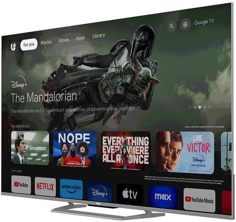 Televize Haier H65M90EUX Televize Haier H65M90EUX a její domovská obrazovka google tv