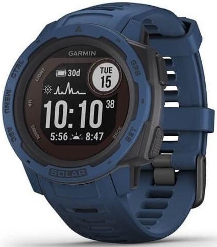 Chytré hodinky Garmin Instinct Solar Optic modré