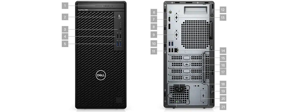 Stolní počítač Dell Optiplex 3080 MT černý