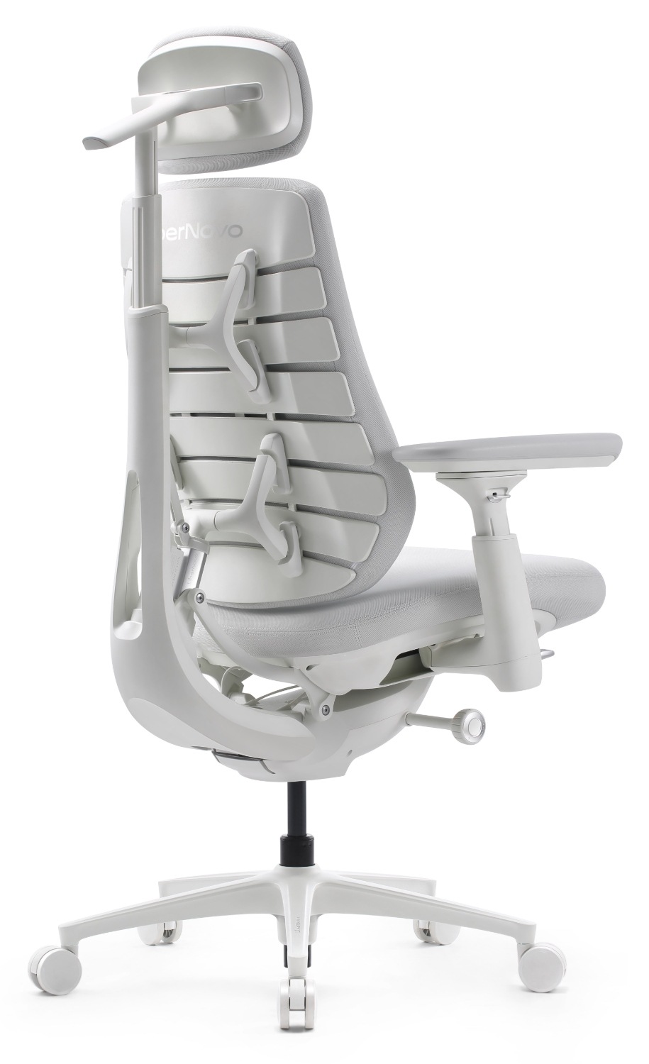 Ergonomická židle LiberNovo Maxis Airflow Glacier 52 cm zadní pohled na konstrukci opěradla