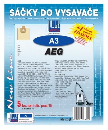 Sáčky do vysavače Jolly A 3 (5 ks)