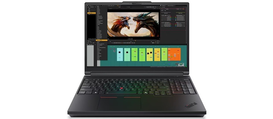 Notebook Lenovo ThinkPad P16 Gen 3 černý Detail obrázku notebooku.