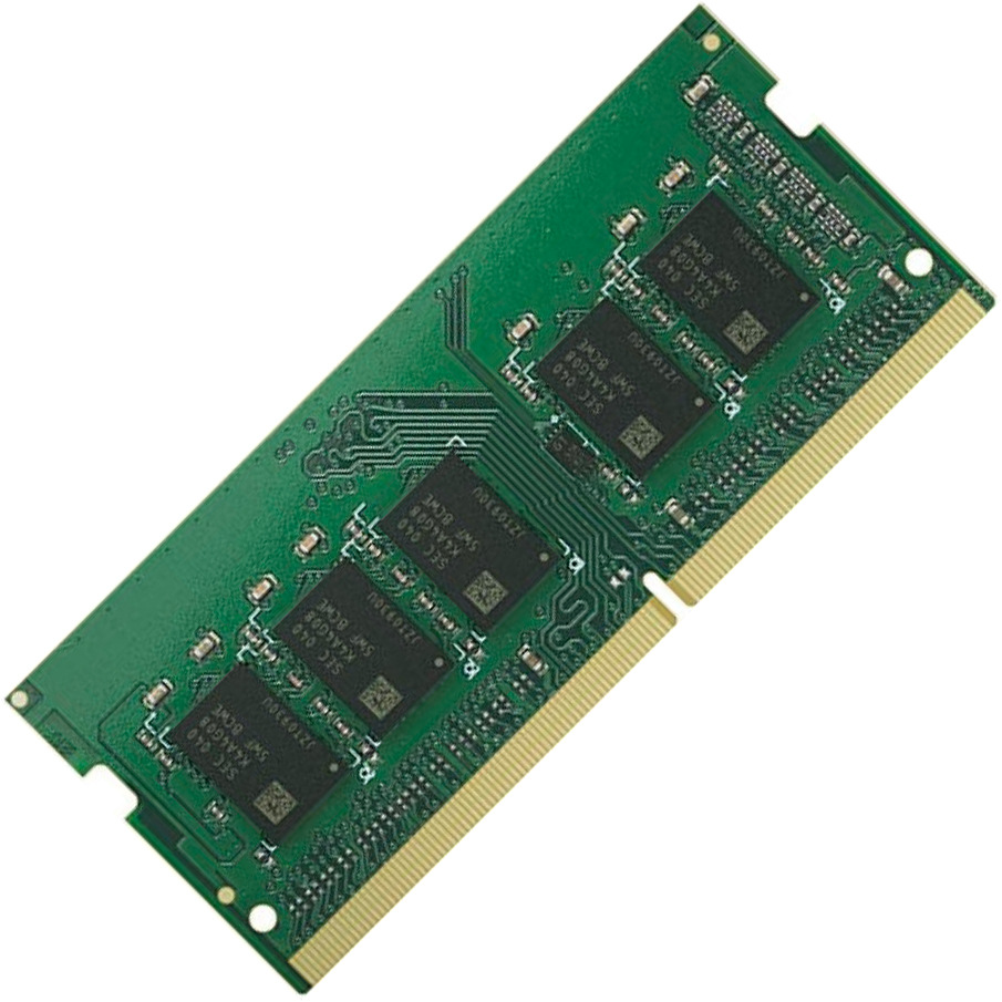 Operační paměť Synology 16GB DDR4 ECC unbuffered (DS1825+, DS1525+, DS925+, DS725+) Paměťový modul Synology D4ES03-16G se Samsung čipy, pohled ze zadní strany.