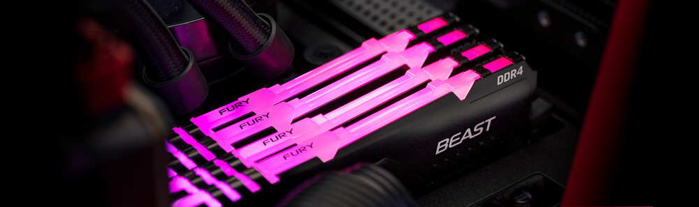 Operační paměť Kingston FURY Beast Black RGB DDR4 64GB (2x32GB) 3600MHz CL18