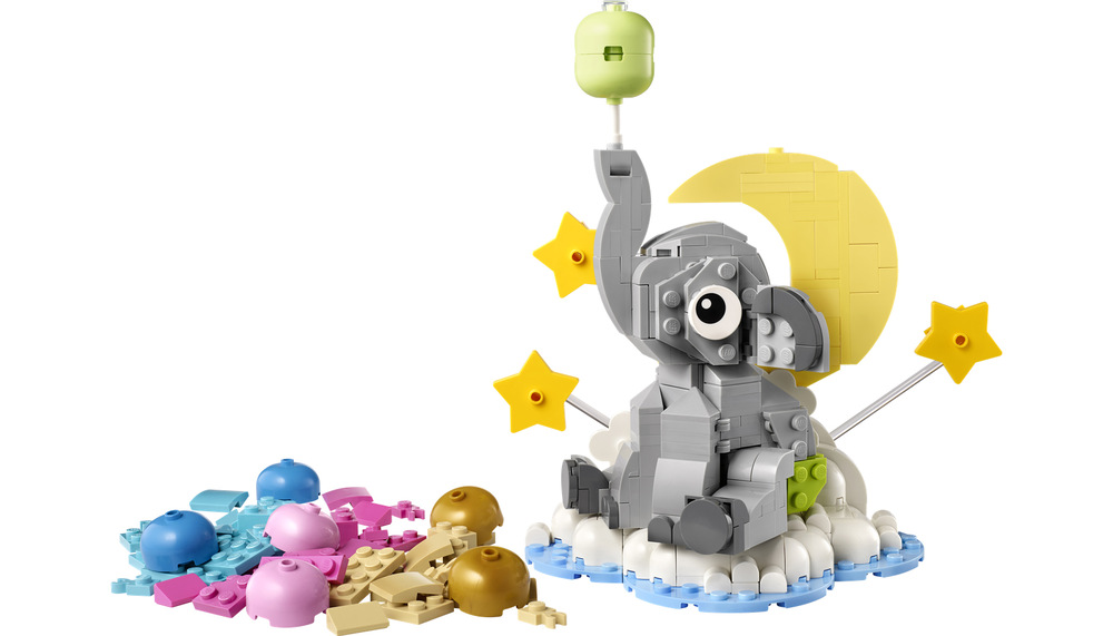 Stavebnice LEGO® Iconic 40814 Slůně na obloze Výstavní model se slůnětem, obláčky a hvězdami může dlouhodobě připomínat významnou životní událost.