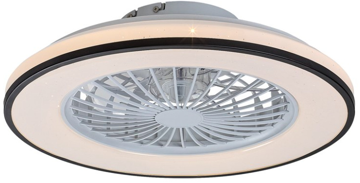Stropní svítidlo Rabalux Dalfon2, s ventilátorem - černé/bílé