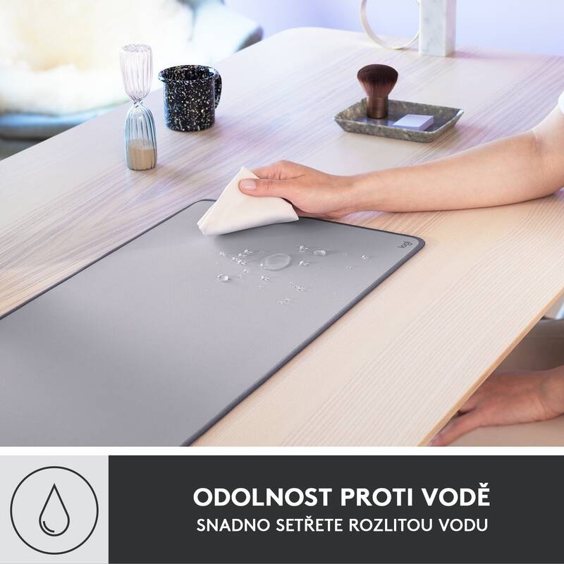 Podložka pod klávesnici a myš Logitech Desk Mat Studio Series. 30 x 70 cm šedá Podložka pod klávesnici a myš Logitech Desk Mat Studio Series. 30 x 70 cm šedá