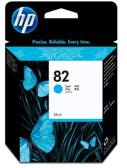 Inkoustová náplň HP 82, 69 ml azurová HP 82, 69 ml - azurová (C4911A)