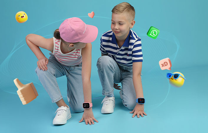 Chytré hodinky Garett Kids Twin 2 4G růžové Chytré hodinky Garett Kids Twin 2 4G růžové