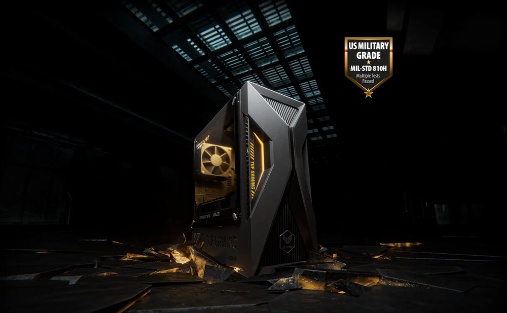 Herní počítač Asus TUF Gaming T500 šedý Asus TUF Gaming T500 je odolný dle MIL-STD-810H