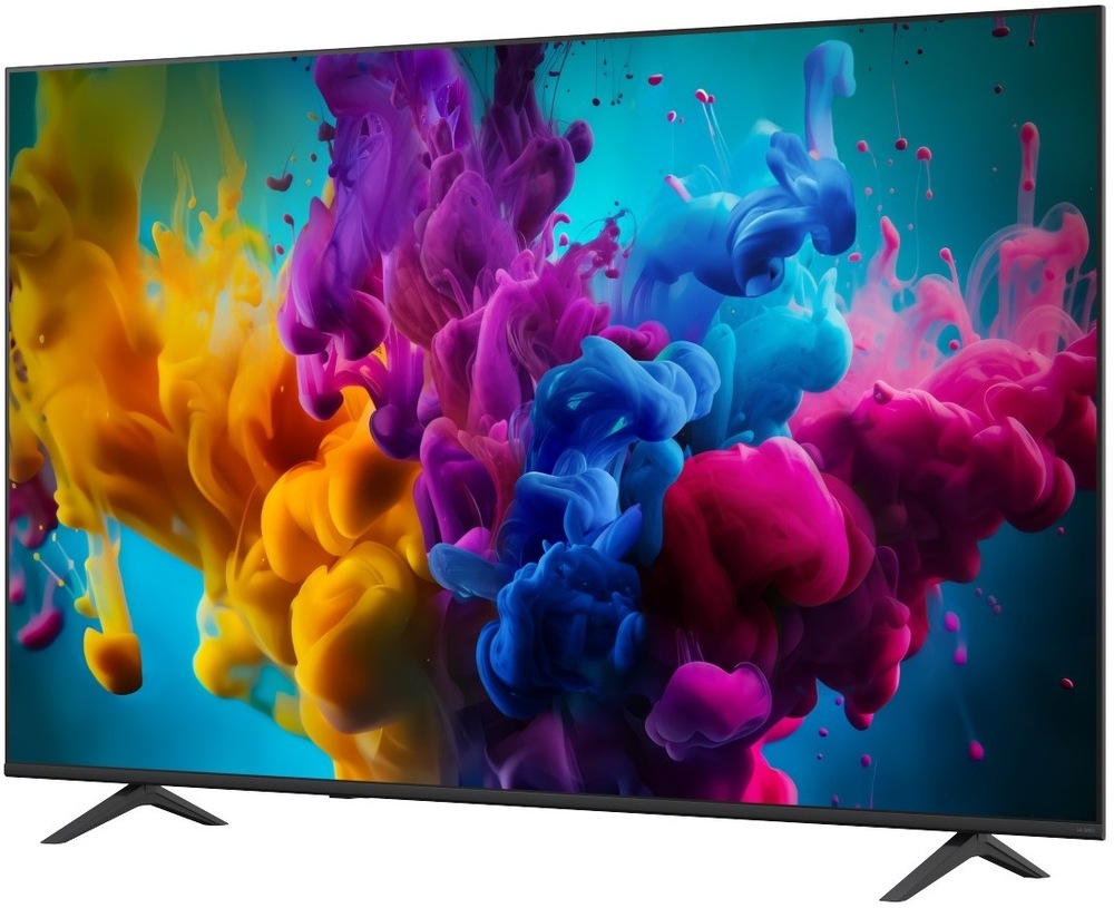 Televize LG, černý rámeček, boční pohled.