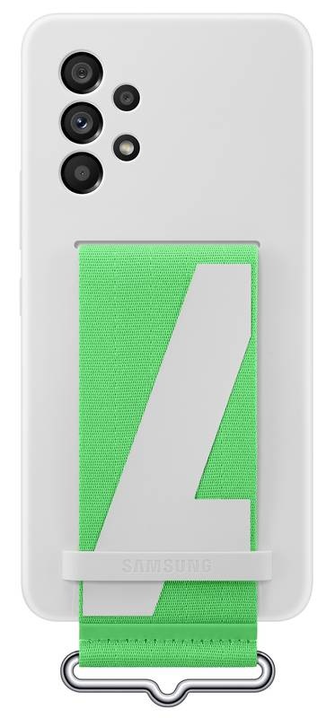 Kryt na mobil Samsung Silicone Cover s poutkem na Galaxy A53 5G bílý