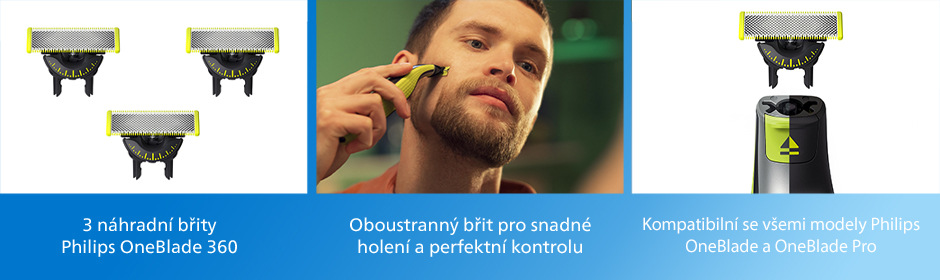 Náhradní hlavice Philips OneBlade 360 QP430/50 Náhradní hlavice Philips OneBlade 360 QP430/50