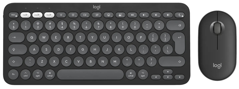 Klávesnice s myší Logitech Pebble 2 Combo for Mac, US INT'L grafitová