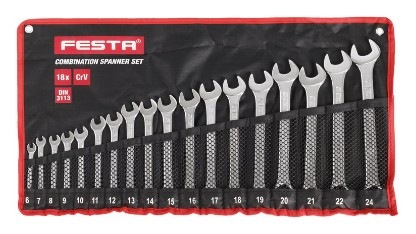Sada klíčů Festa 6-24mm CrV (18 ks)