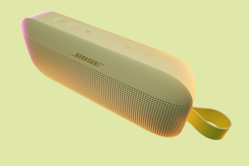 Přenosný reproduktor Bose SoundLink Flex II žlutý Na horní straně reproduktoru Bose SoundLink Flex II najdete tlačítka