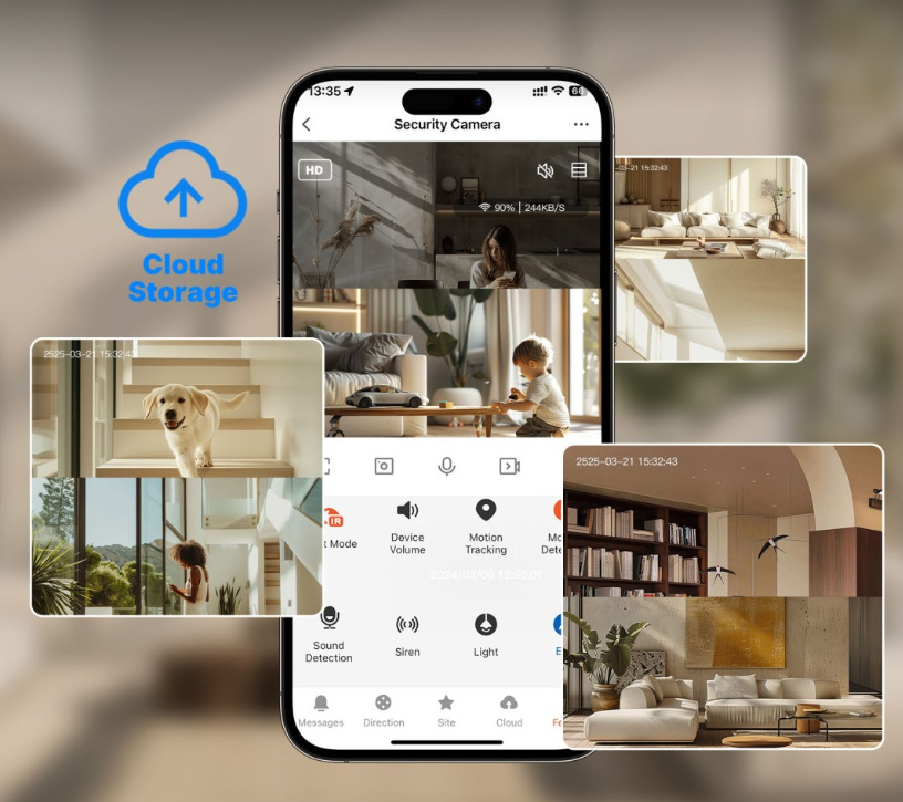 IP kamera IMMAX NEO LITE SMART Security DOUBLE bílá Ukládání záznamů pomocí kamery Immax neo lite smart