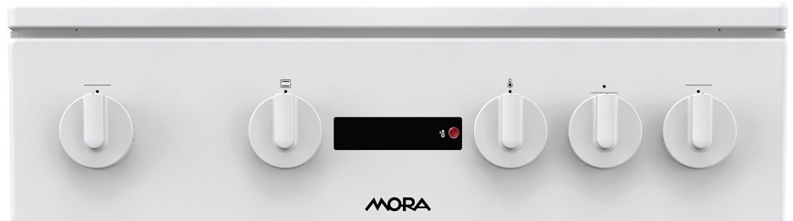 Sklokeramický sporák Mora C 2231 AW bílý Elektrický sporák Mora C2231AW, bílá, ovládání