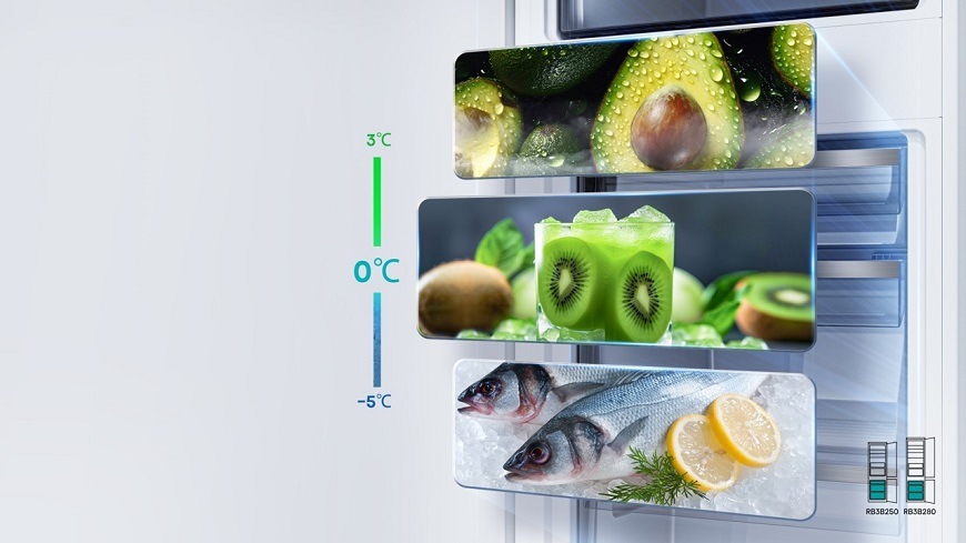 Chladnička s mrazničkou Hisense RB5B250SSWC bílé Kombinovaná chladnička Hisense RB5B250SSWC, vestavná, SmartZone