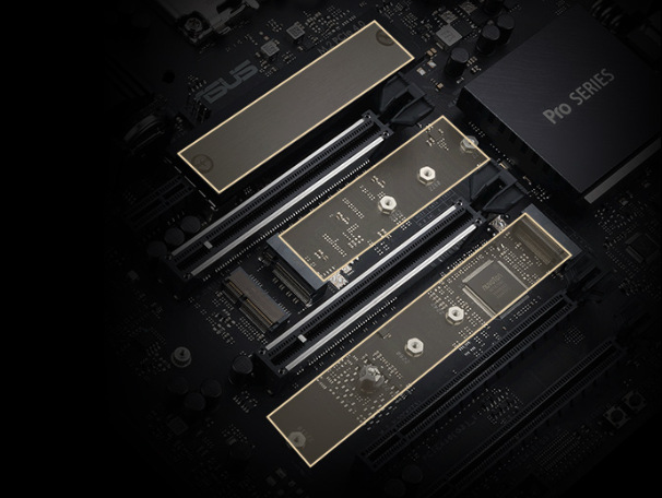 Základní deska Asus Pro WS W680-ACE černá Asus Pro WS W680-ACE má hned tři sloty M.2