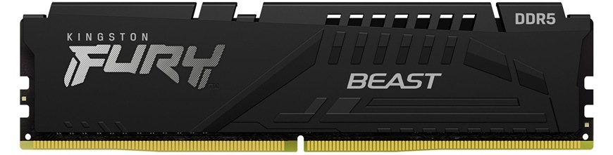 Operační paměť Kingston FURY Beast 64GB DDR5 5600MHz CL36 černý Detail obrázku paměti RAM.