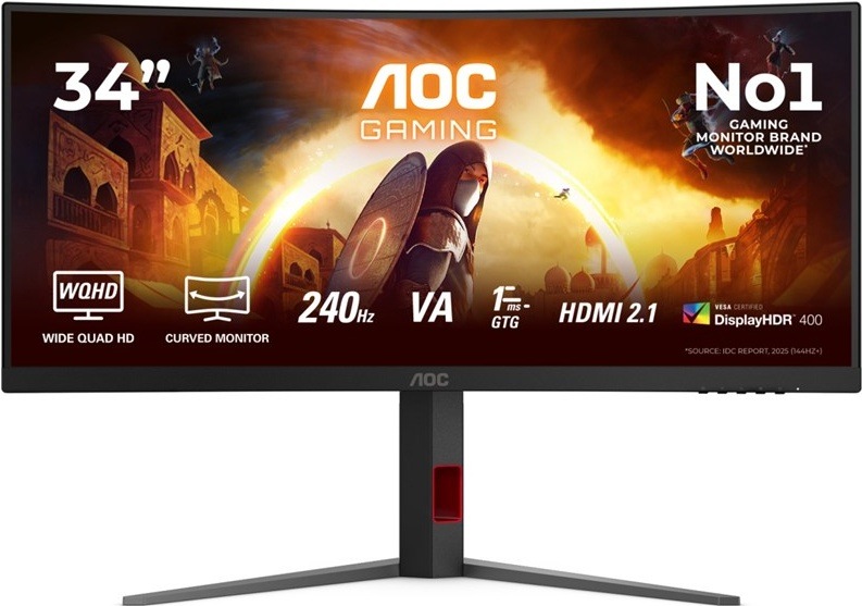 Monitor AOC CU34G4Z s úhlopříčkou 34", černá barva