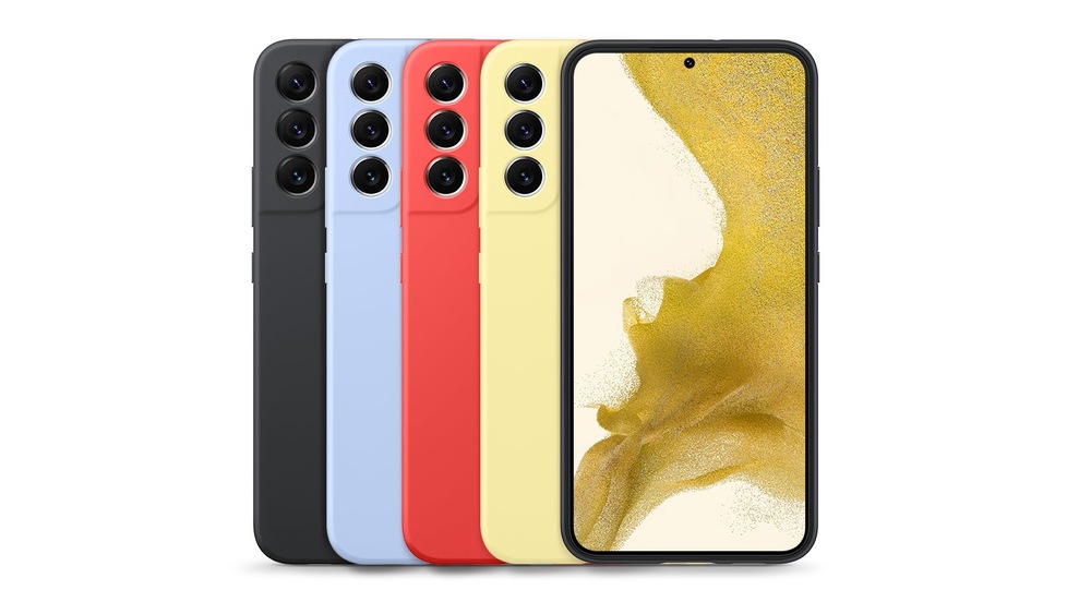 Kryt na mobil Samsung Silicone Cover na Galaxy S22 černý