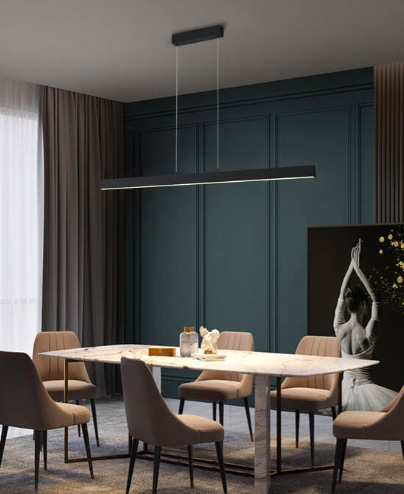 Závěsné svítidlo IMMAX NEO LITE TRIANGOLO SMART 125cm 28W s BEACON, Wi-Fi, TUYA - černé