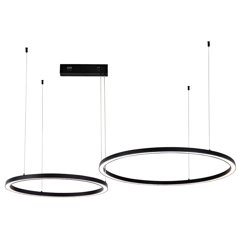 Závěsné svítidlo IMMAX NEO FINO NEW SMART, Zigbee 3.0, TUYA, 2 kruhy černé