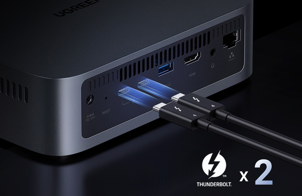 Datové úložiště (NAS) UGREEN NASync DXP480T Plus šedé