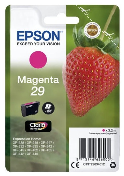 Inkoustová náplň Epson 29, 180 stran purpurová