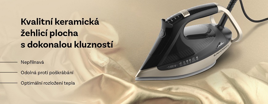 Žehlička ETA SuperSteam II 2 v 1, keramická žehlicí plocha