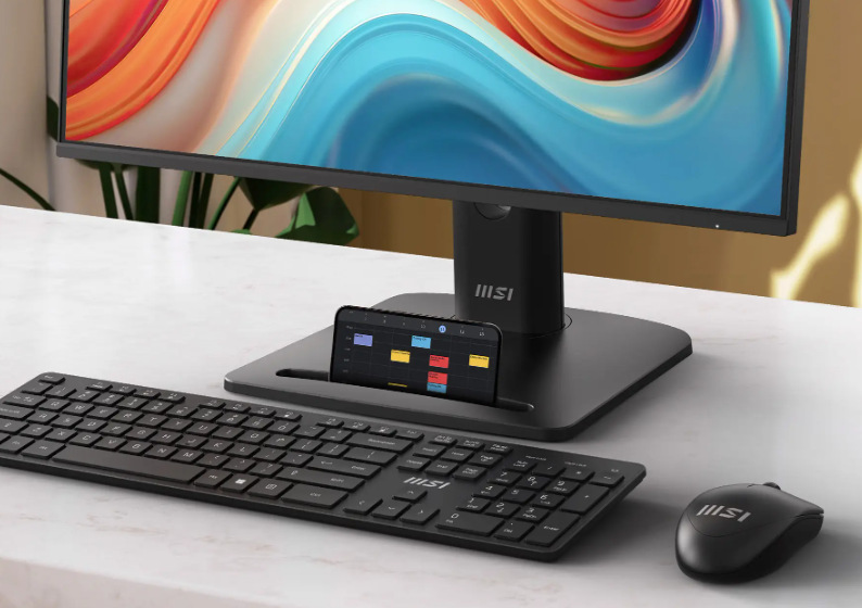 MSI Pro MP245PG E14 je praktický - i díky slotu pro příslušenství 
